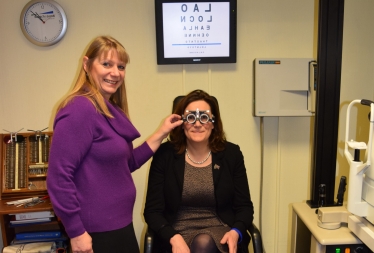 Rebecca at Castle Opticians, Benfleet.