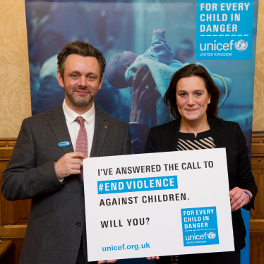 Rebecca with Michael Sheen 