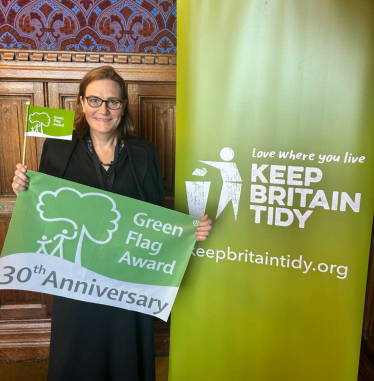 Rebecca at the Green Flag celebration