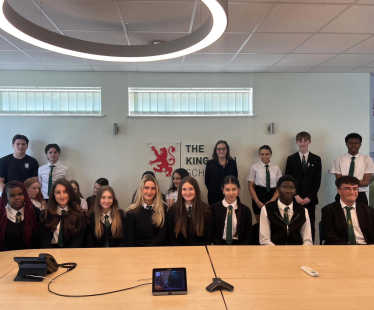 Rebecca and the Yr 12 students