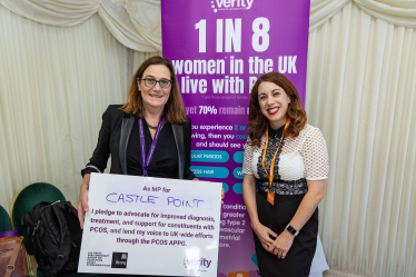 Rebecca attending the PCOS APPG event