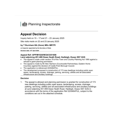 Planning Inspectorate Appeal Decision