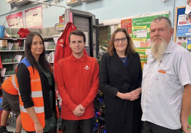 Rebecca and Royal Mail staff