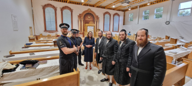 Rebecca visiting the Synagogue