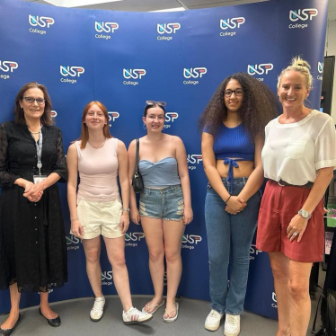Rebecca and USP students