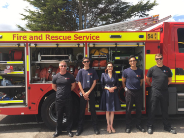 Rebecca promotes Essex County Fire and Rescue Service's recruitment campaign 