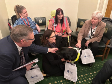 Rebecca Harris MP meets with Guide Dogs UK charity