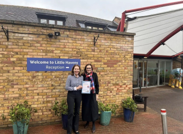 Rebecca visiting Little Havens