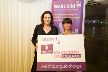 Rebecca at the WellChild reception. 